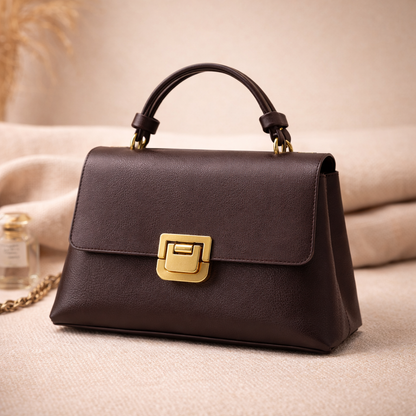Seralyn – Structured Handbag in Espresso