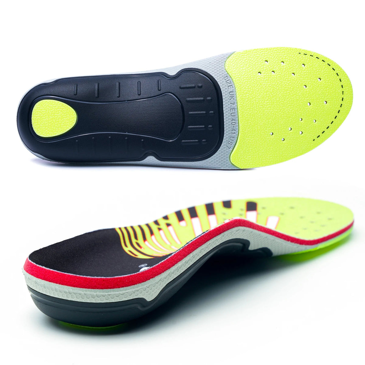 Close-up of the deep heel cup on the Arkovia orthopedic insole