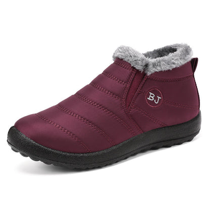 Ember fleece-lined winter comfort boots in maroon, women's slip-on style
