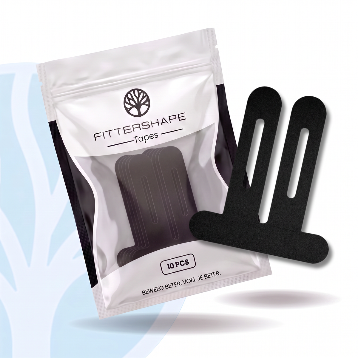 Flexon knee kinesiology tape pre-cut strips in black, beige, blue and pink