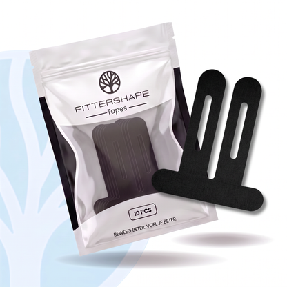 Flexon knee kinesiology tape pre-cut strips in black, beige, blue and pink