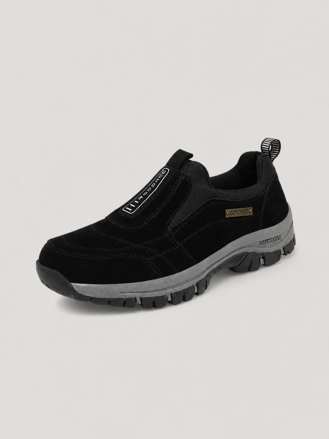 Close-up of rugged sole on Fordham men's walking shoes for grip and traction