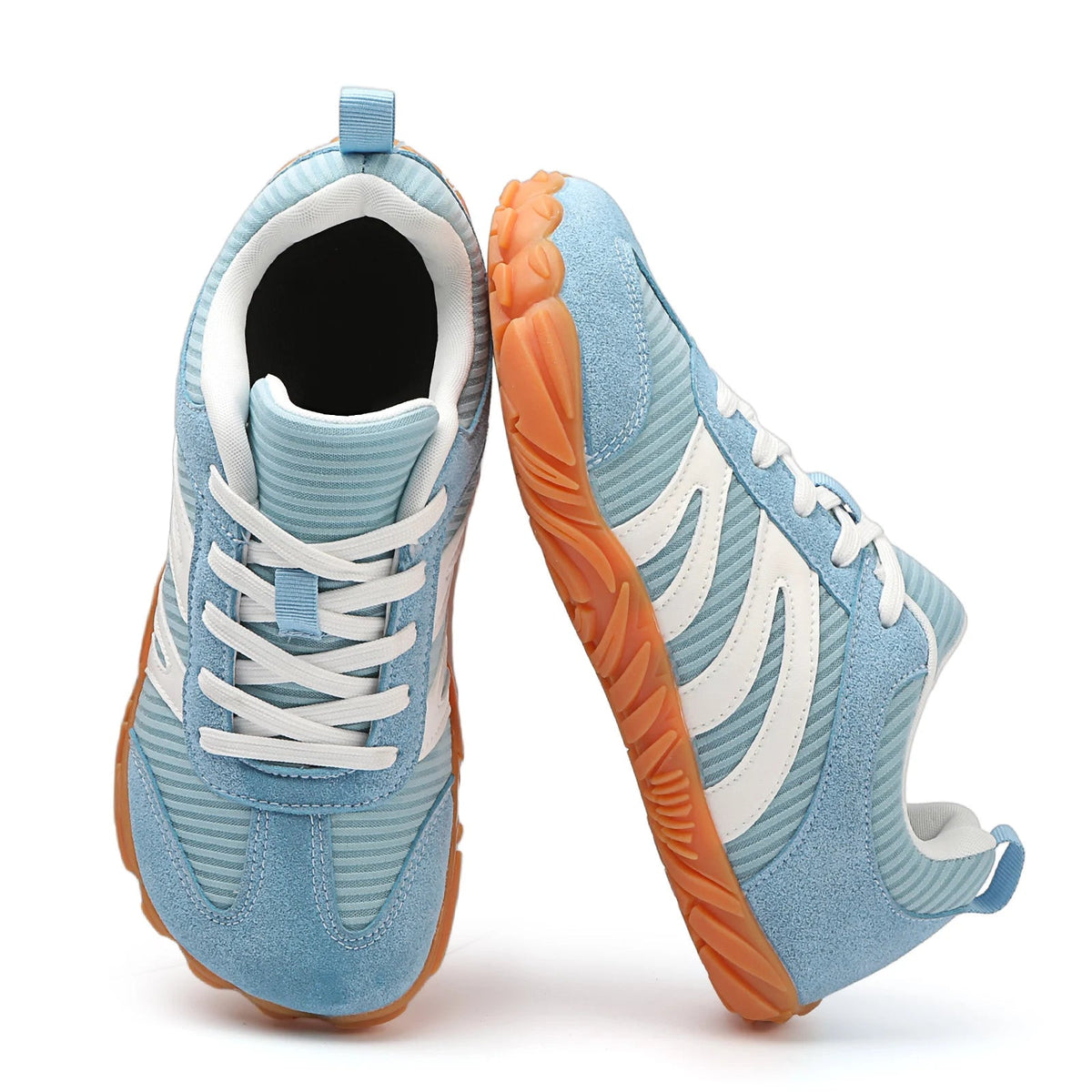 Harlow unisex low-top sneakers in blue with lace-up closure and profiled outsole