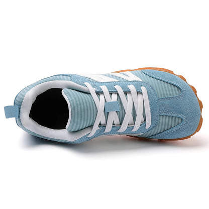 Front view of Harlow black low-top sneakers with closed round toe