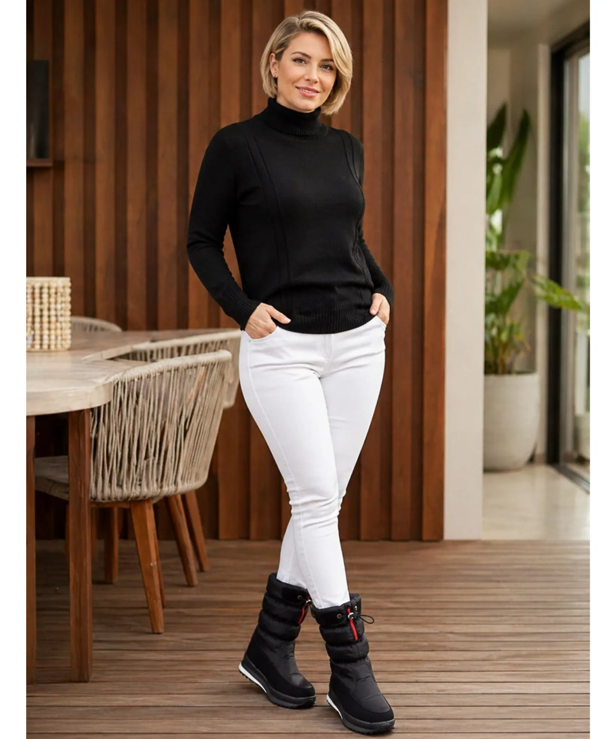 Lilica women's sherpa-lined snow boots available in multiple colours