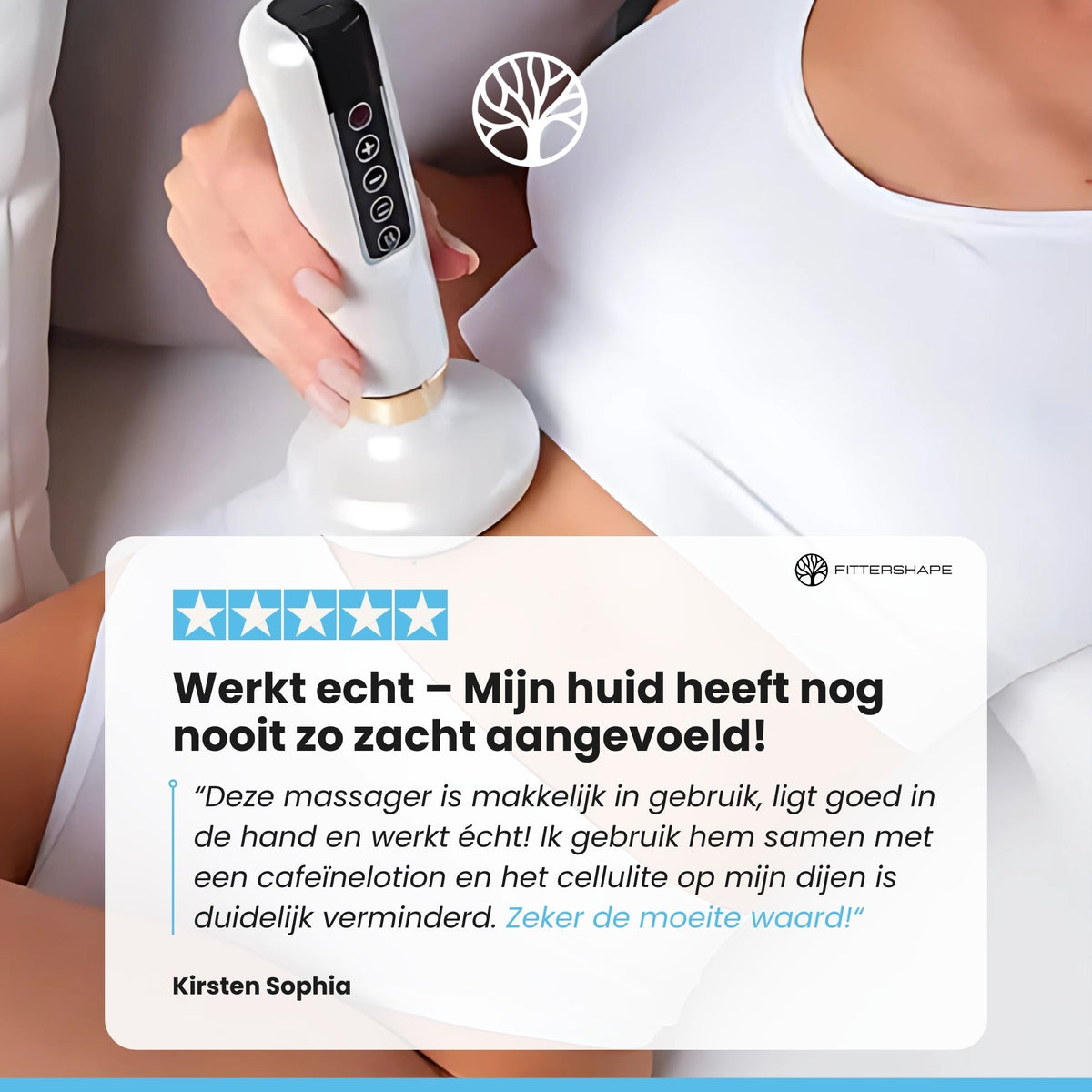 Pain-free cellulite massager device suitable for home use