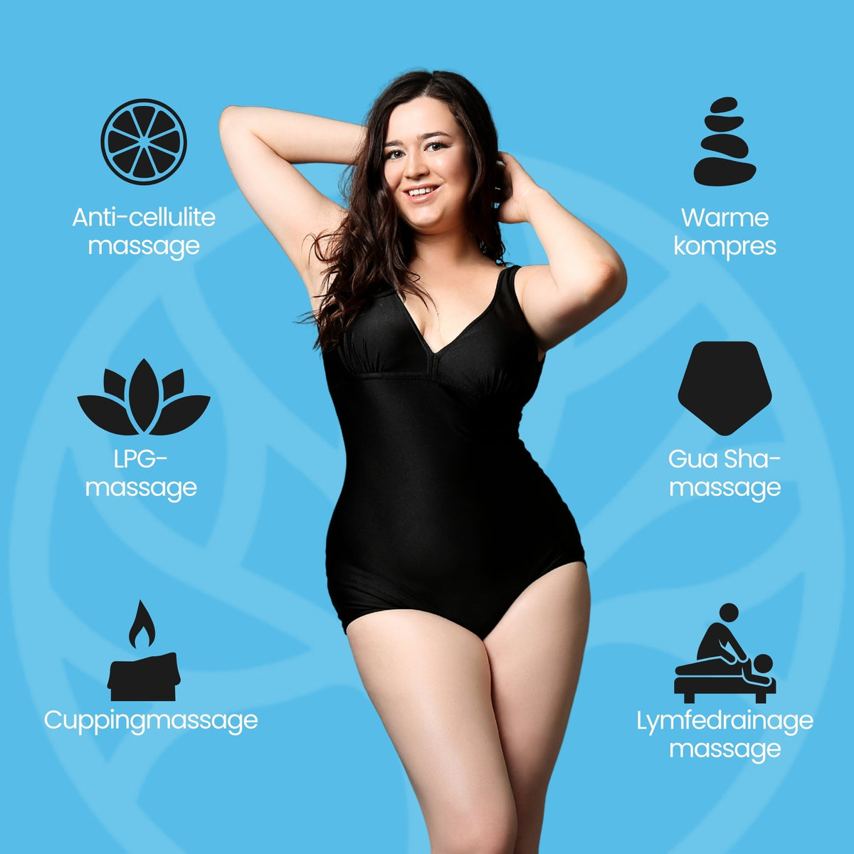 Lumeva body toning massager on stomach area for skin firming