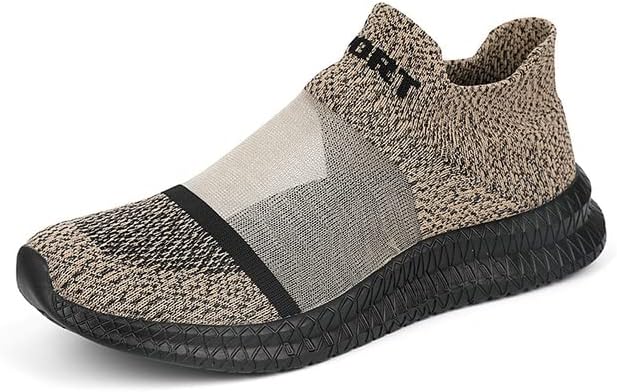 Close-up of flexible sole on men's everyday knit sneakers