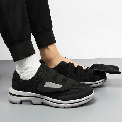Non-slip underside of Striden wide fit walking shoes for daily indoor and outdoor use