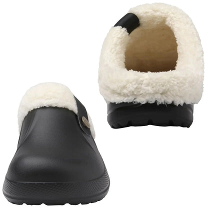 Pair of Norval plush-lined slippers arranged side by side