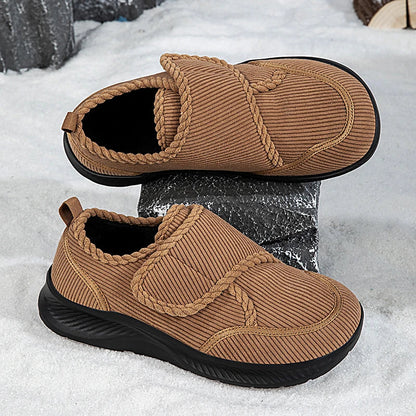 Norwick winter walking shoes in brown shown from the side highlighting warm lining