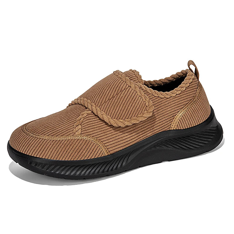Norwick winter walking shoes in grey and brown colourways displayed side by side