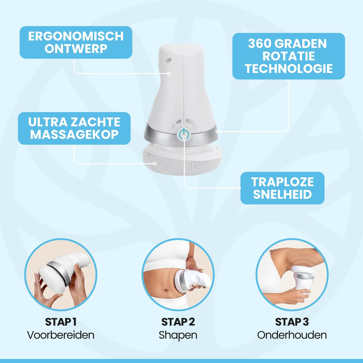 Sculpta Pro Sculptor shown in use on thigh area for cellulite treatment