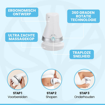 Sculpta Pro Sculptor shown in use on thigh area for cellulite treatment