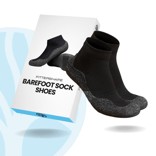 Strideo women's barefoot sock shoes in stretch-knit fabric with grip sole