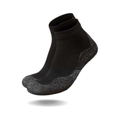 Strideo barefoot sock shoes front view showing natural foot shape fit