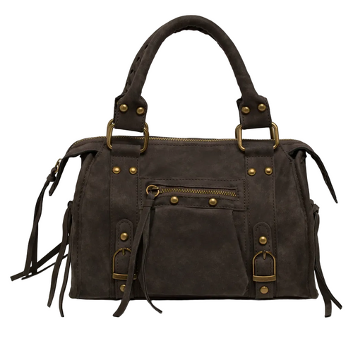 Veloura – Suede-Style Handbag in Coffee