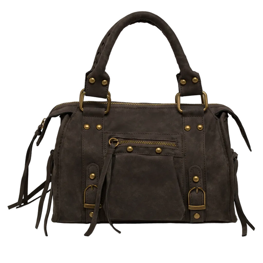 Veloura – Suede-Style Handbag in Coffee