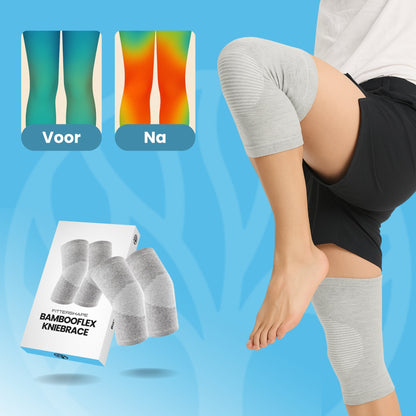 Knee brace worn on leg showing secure non-slip positioning