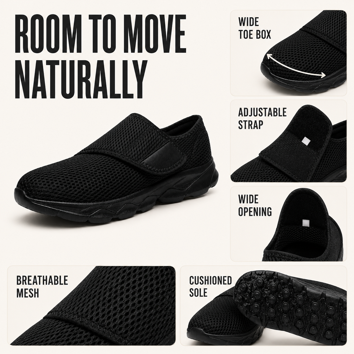 Cushioned lightweight outsole of women's wide-fit walking shoe