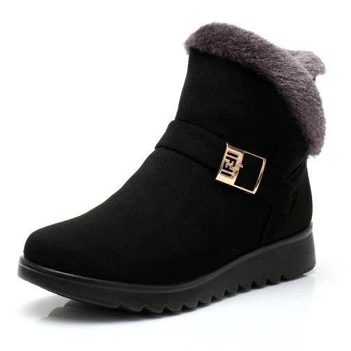 Women's fur-lined orthopedic ankle boots displayed in all three colours
