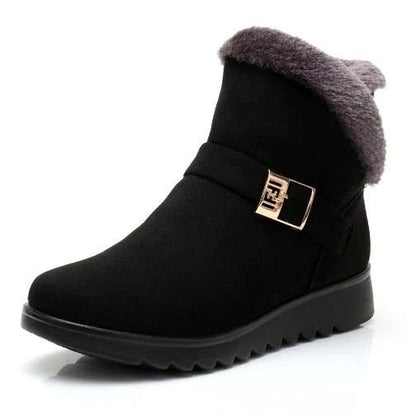 Women's fur-lined orthopedic ankle boots displayed in all three colours