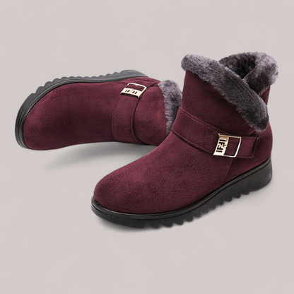 Women's orthopedic ankle boots with non-slip rubber outsole