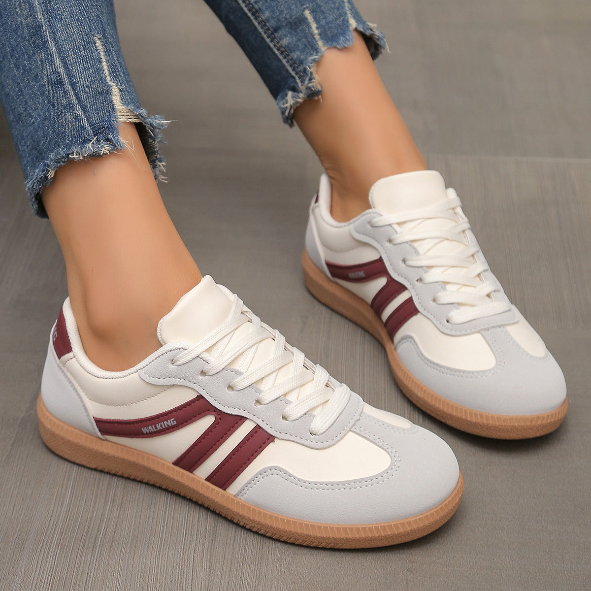 Close-up of padded contoured insole in Avara women's trainers