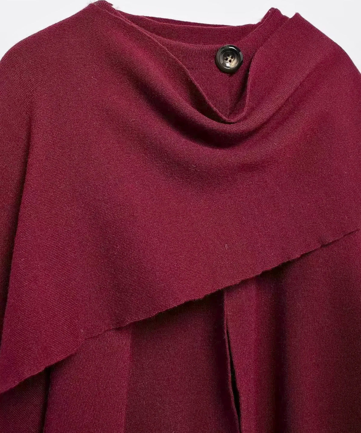 Brushed wool coat with premium finish along edges