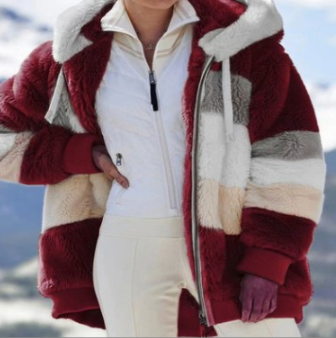 Women's winter plush jacket size chart measurement guide