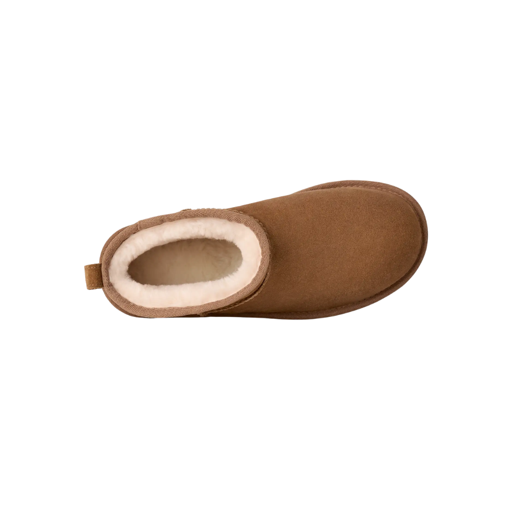 Avery women's platform boots in chestnut worn with jeans