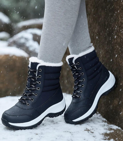 Pair of Freya women's snow boots lined up showing colour range and profile