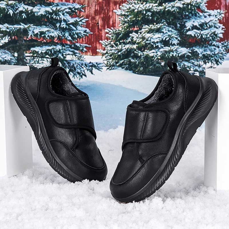 Women's warm slip-on sneakers with cotton and faux fur inner lining