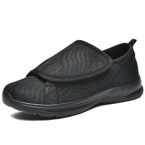 Close-up of stripe texture pattern on nursing sneaker upper