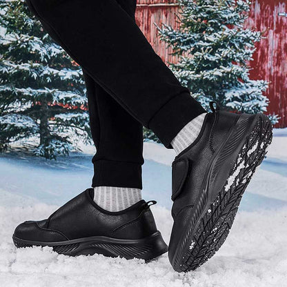Non-slip MD outsole of black women's winter nursing shoe